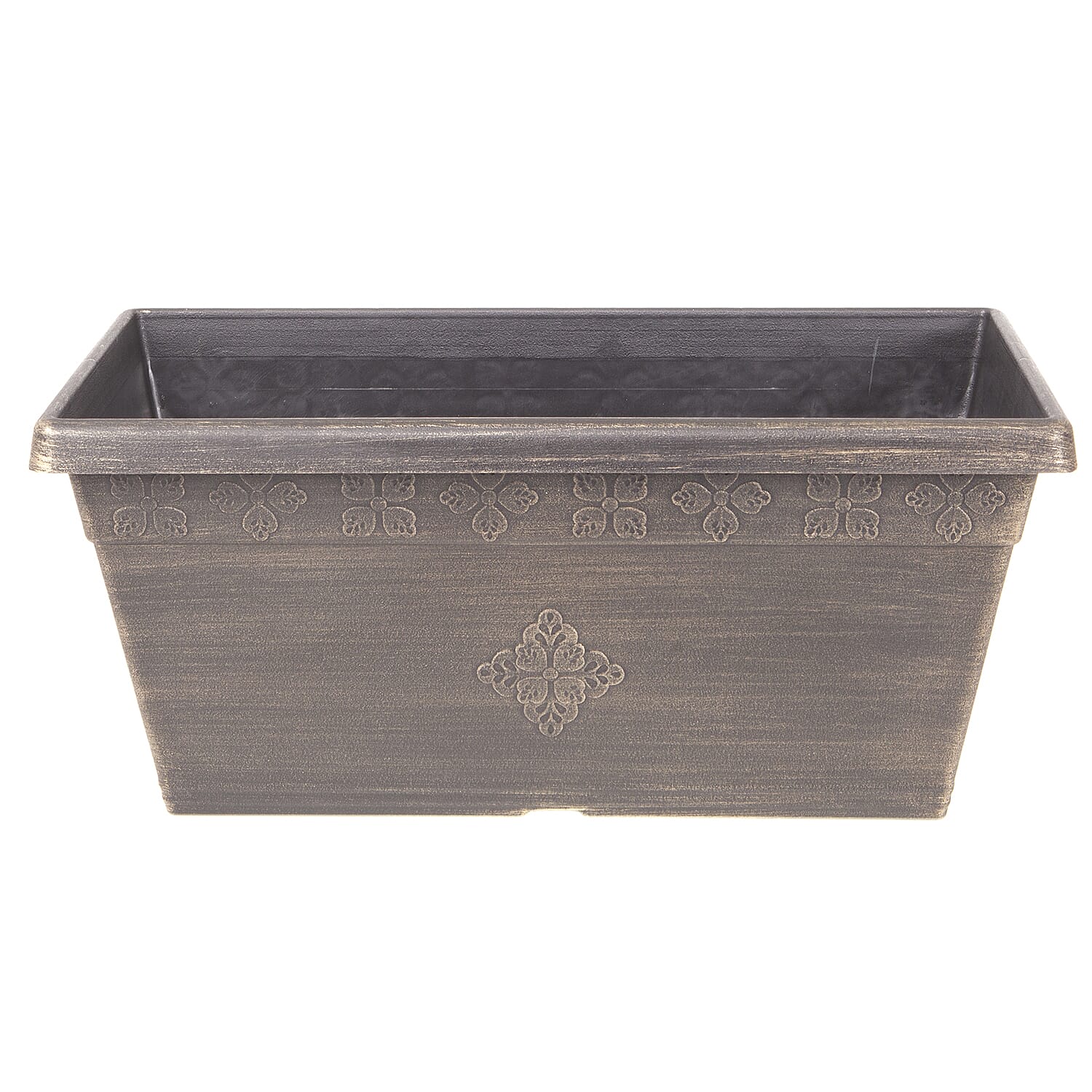 Gardening Direct Pair of Medley Window Box Planters with Giant Strawberry Colossus x 6 Plug Plants & 40L Compost