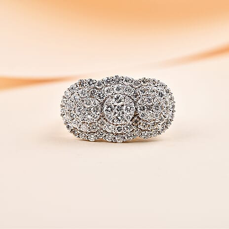 NY Close Out -14K White Gold Diamond (I1-I2-G-H) Ring 2.01 Ct, Gold Wt. 7.60 Gms.