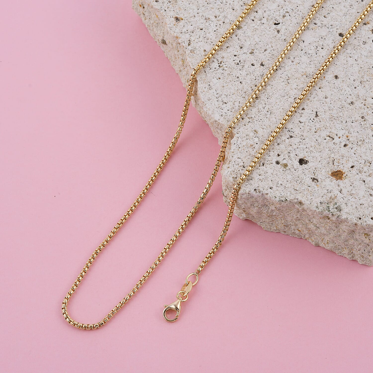 Hatton Garden Close Out - 9K Yellow Gold Box Belcher Necklace (Size - 20) with Lobster Clasp, Gold Wt. 3.19 Gms