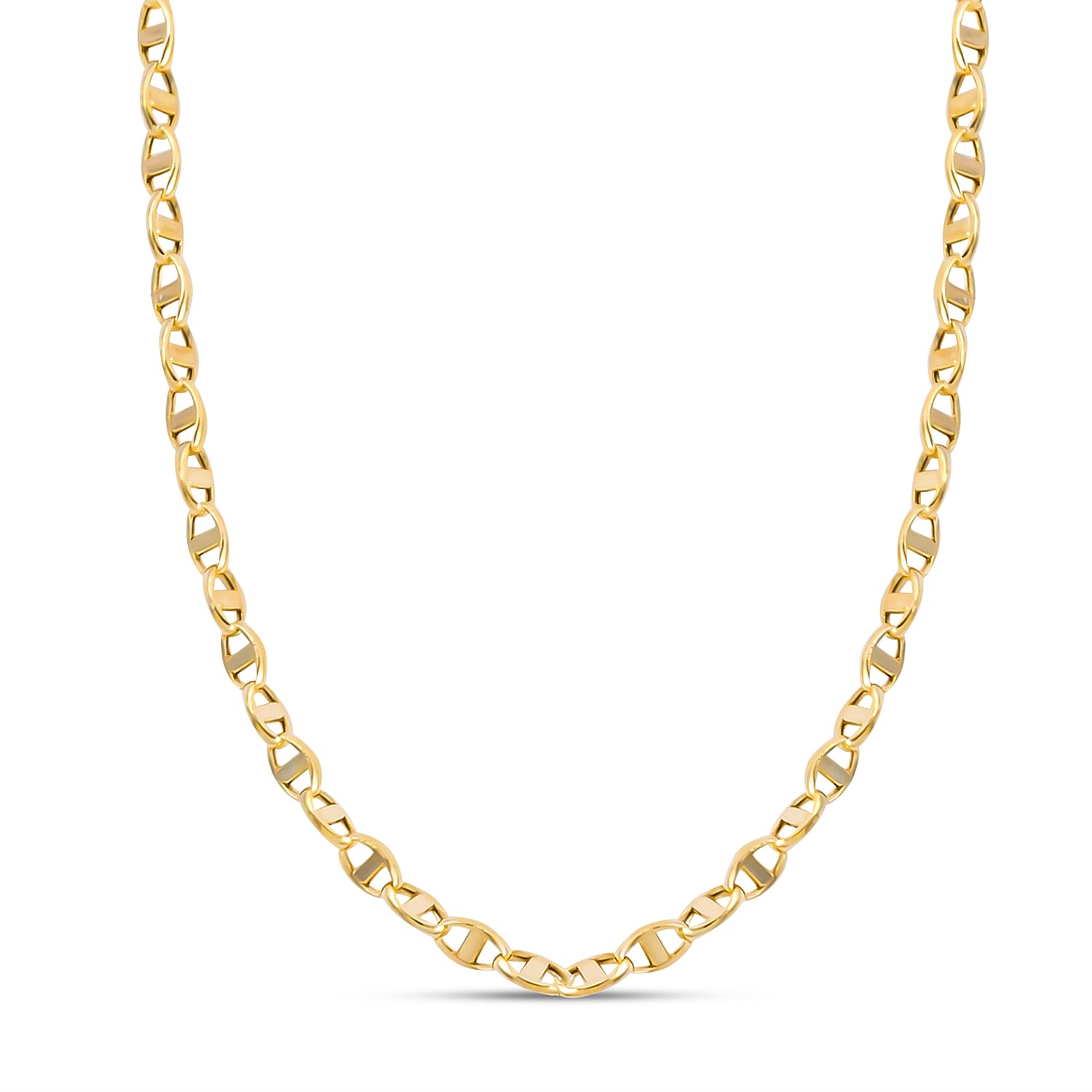 One Time Deal- 9K Yellow Gold Mariner Link Chain Necklace (Size - 20) With Spring Ring Clasp 2.49 Grams(Width 2.60mm).