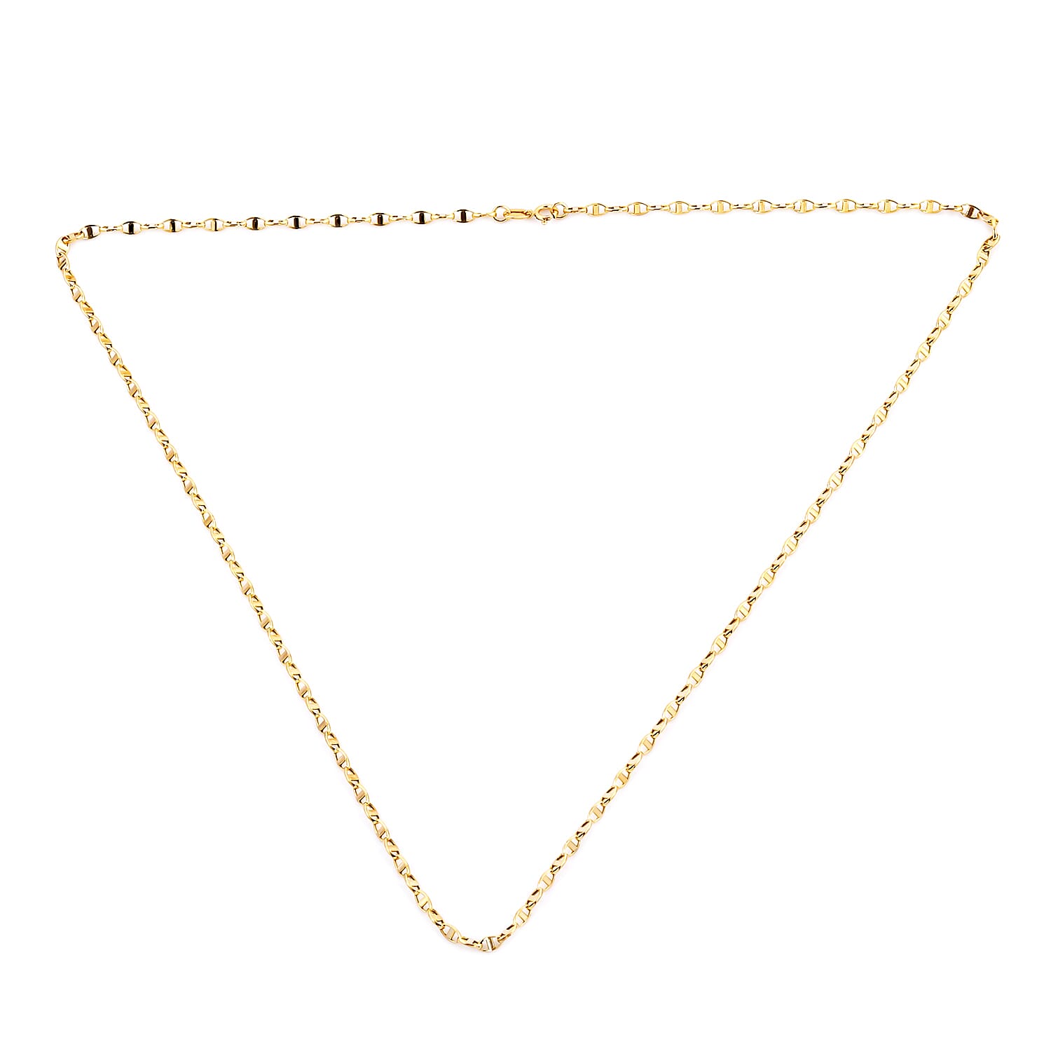 One Time Deal- 9K Yellow Gold Mariner Link Chain Necklace (Size - 20) With Spring Ring Clasp 2.49 Grams(Width 2.60mm).