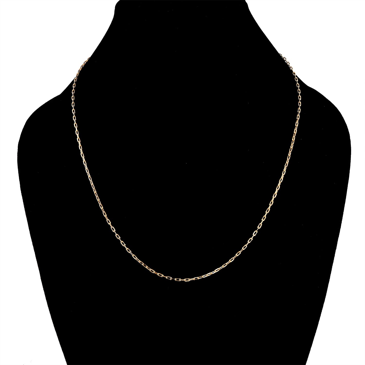 One Time Close Out Deal - Italian Made- 9K Yellow Gold Paperclip Links Necklace (Size - 20)