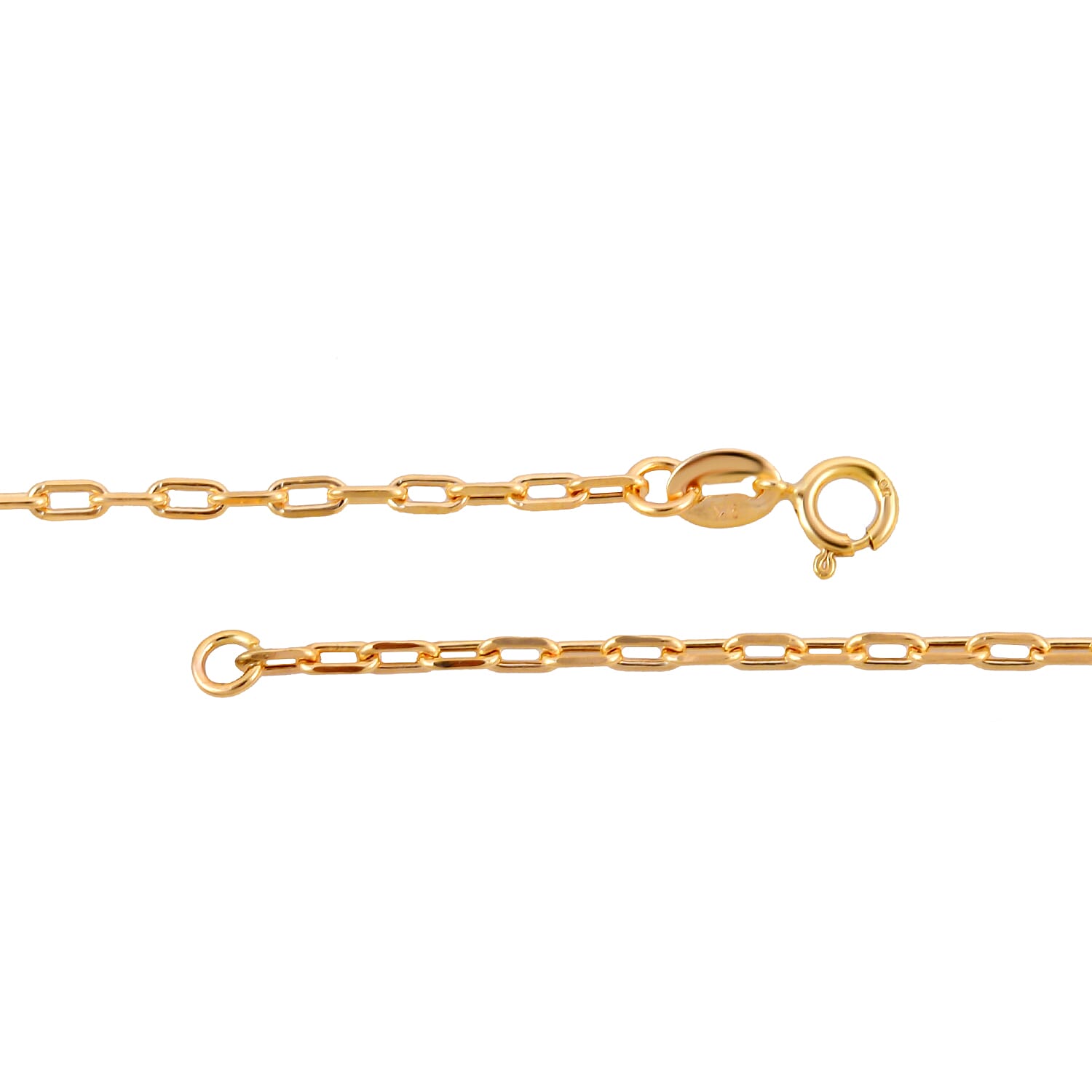 One Time Close Out Deal - Italian Made- 9K Yellow Gold Paperclip Links Necklace (Size - 20)