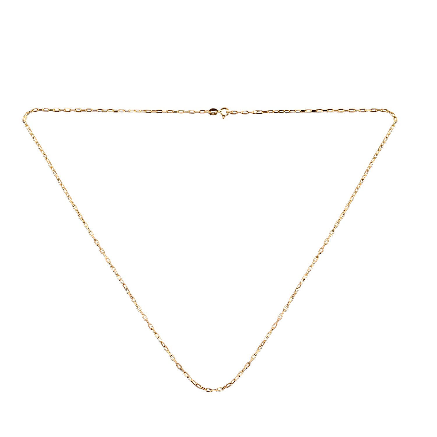 One Time Close Out Deal - Italian Made- 9K Yellow Gold Paperclip Links Necklace (Size - 20)