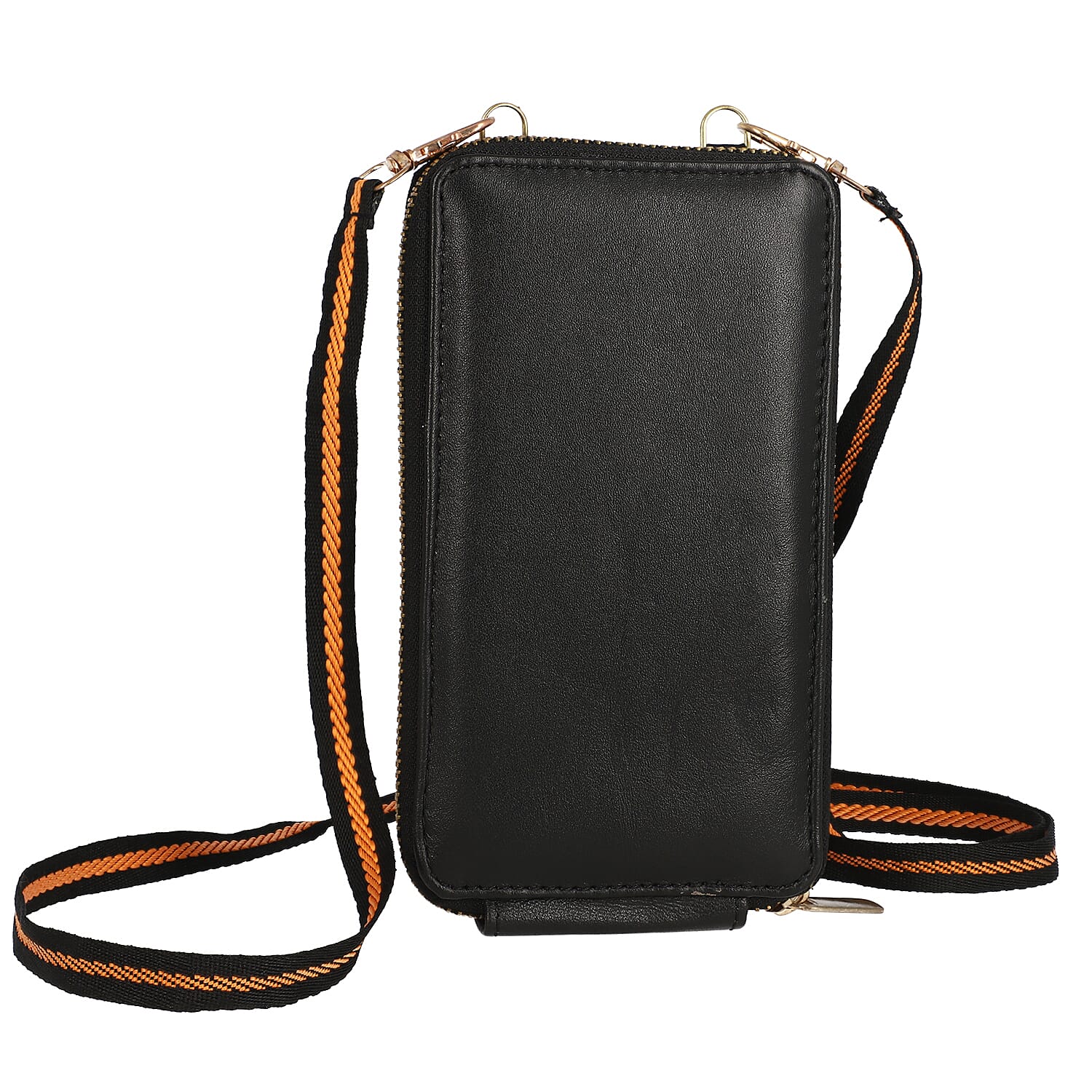 Genuine Leather Mobile Wallet - Black