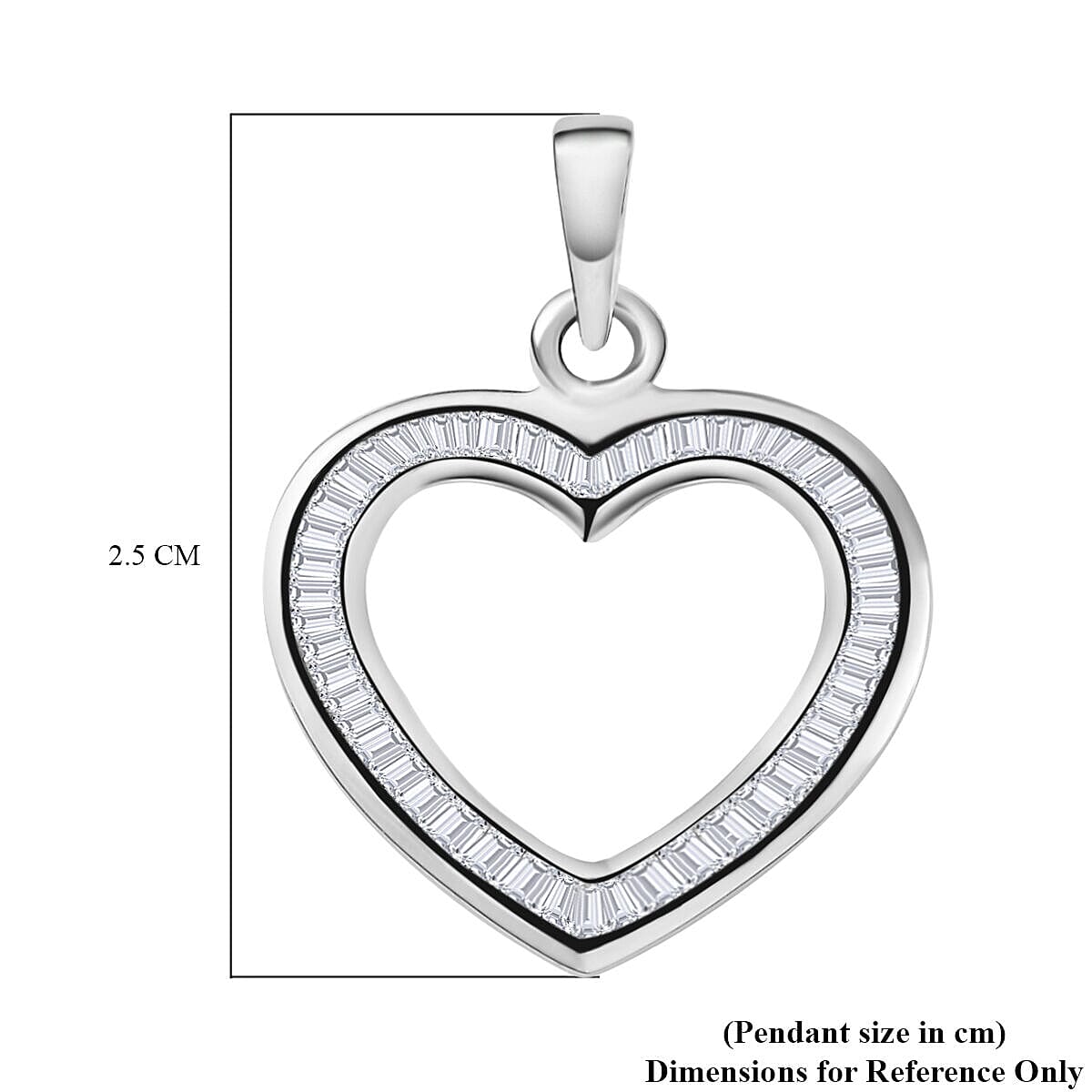 RHAPSODY 950 Platinum IGI Certified Diamond (VS - E-F) Heart Pendant 0.50 Ct