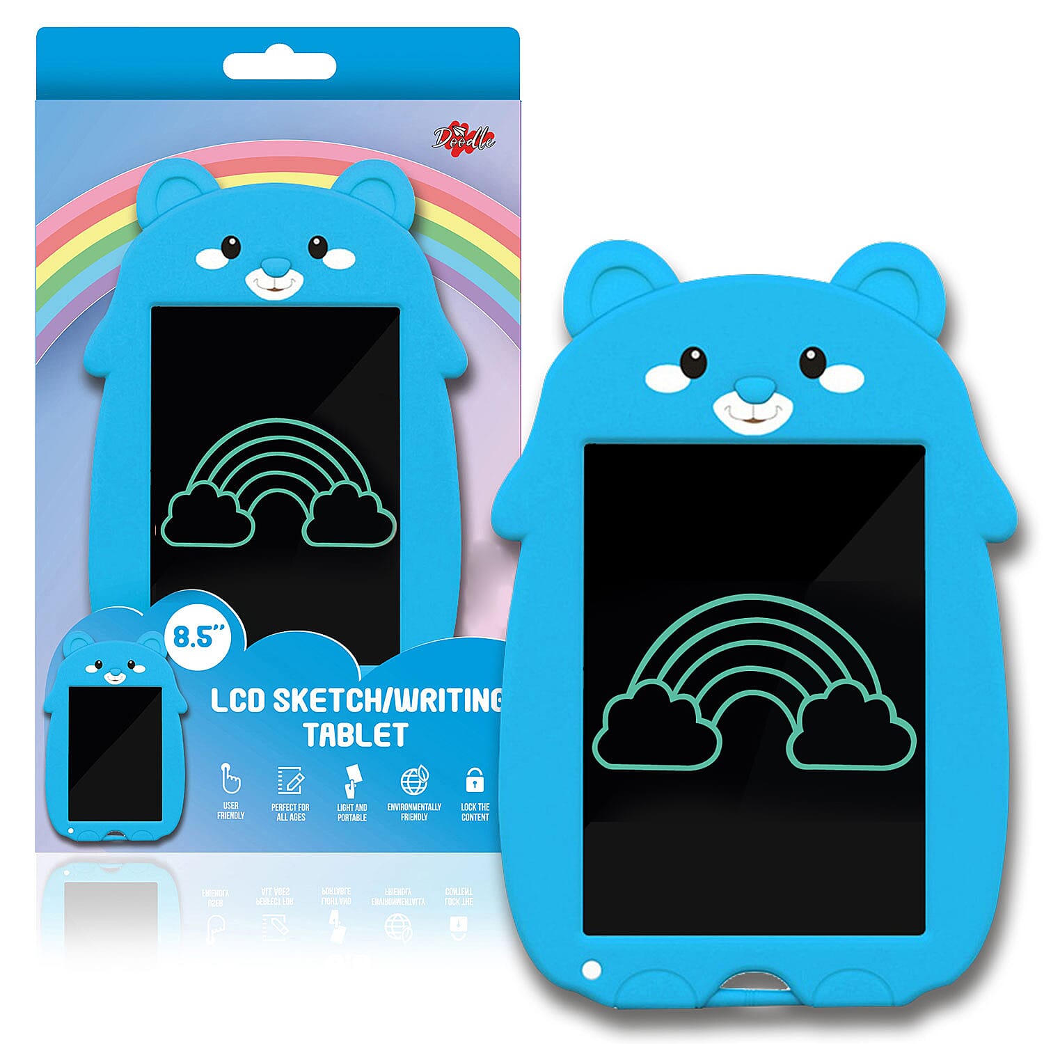 DO8LCDBBL- 8.5  LCD Colour Writing Tablet  Blue Bear