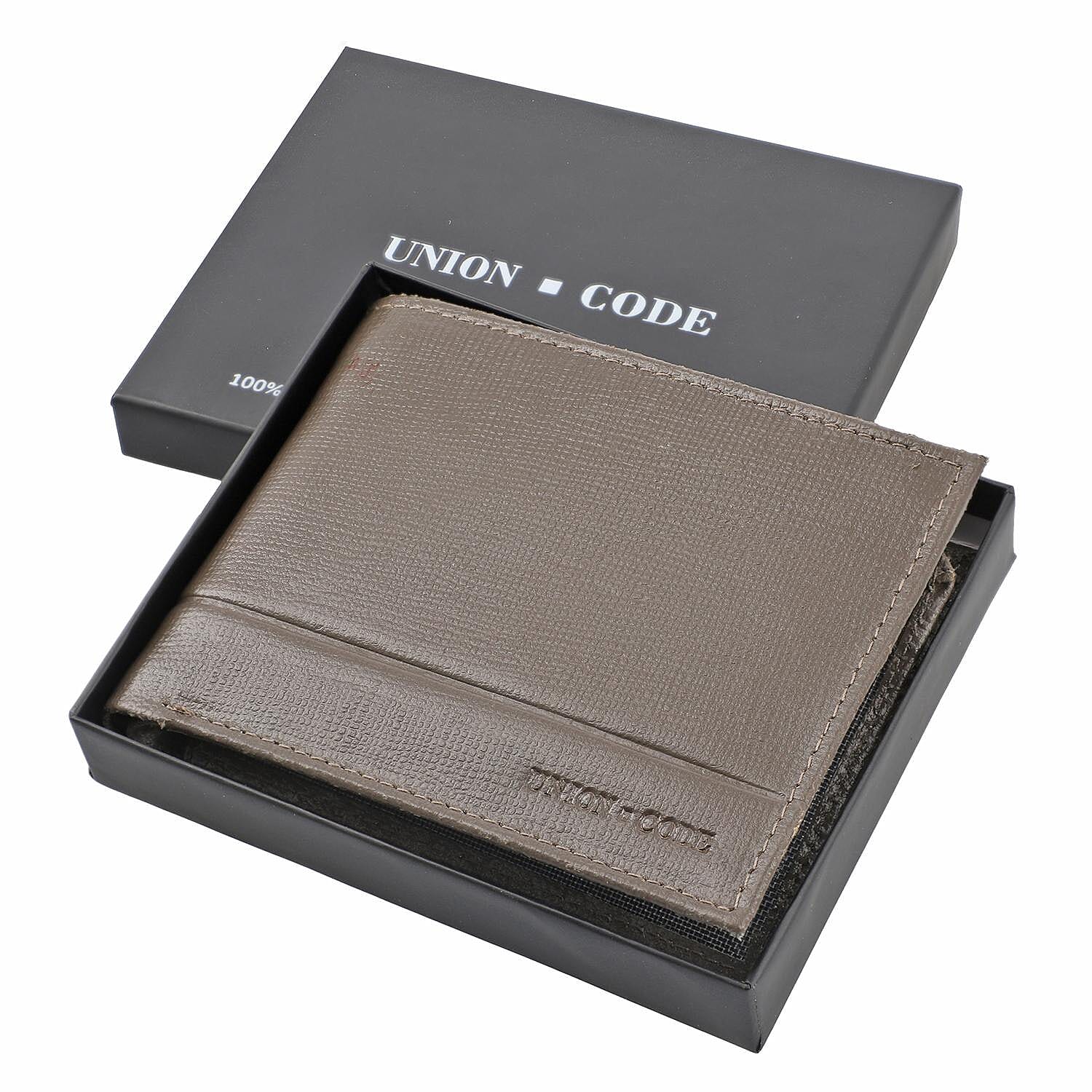 100% Genuine Leather RFID Protected Bi-Fold Mens Wallet (Size 4x3 cm) - Taupe