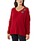 TAMSY 3 Stars Knitted Jumper - Red 