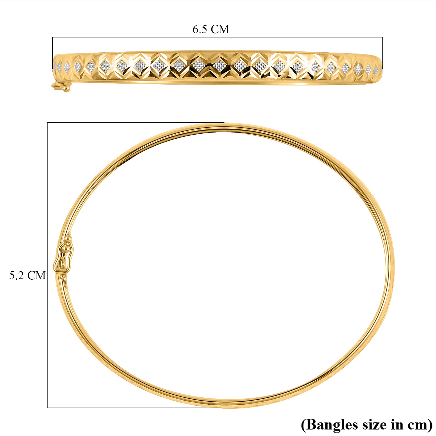 Hatton Garden Close Out Deal - 9K Yellow Gold Bangle (Size 6.5 - 7in), Gold Wt. 3.22 Gms