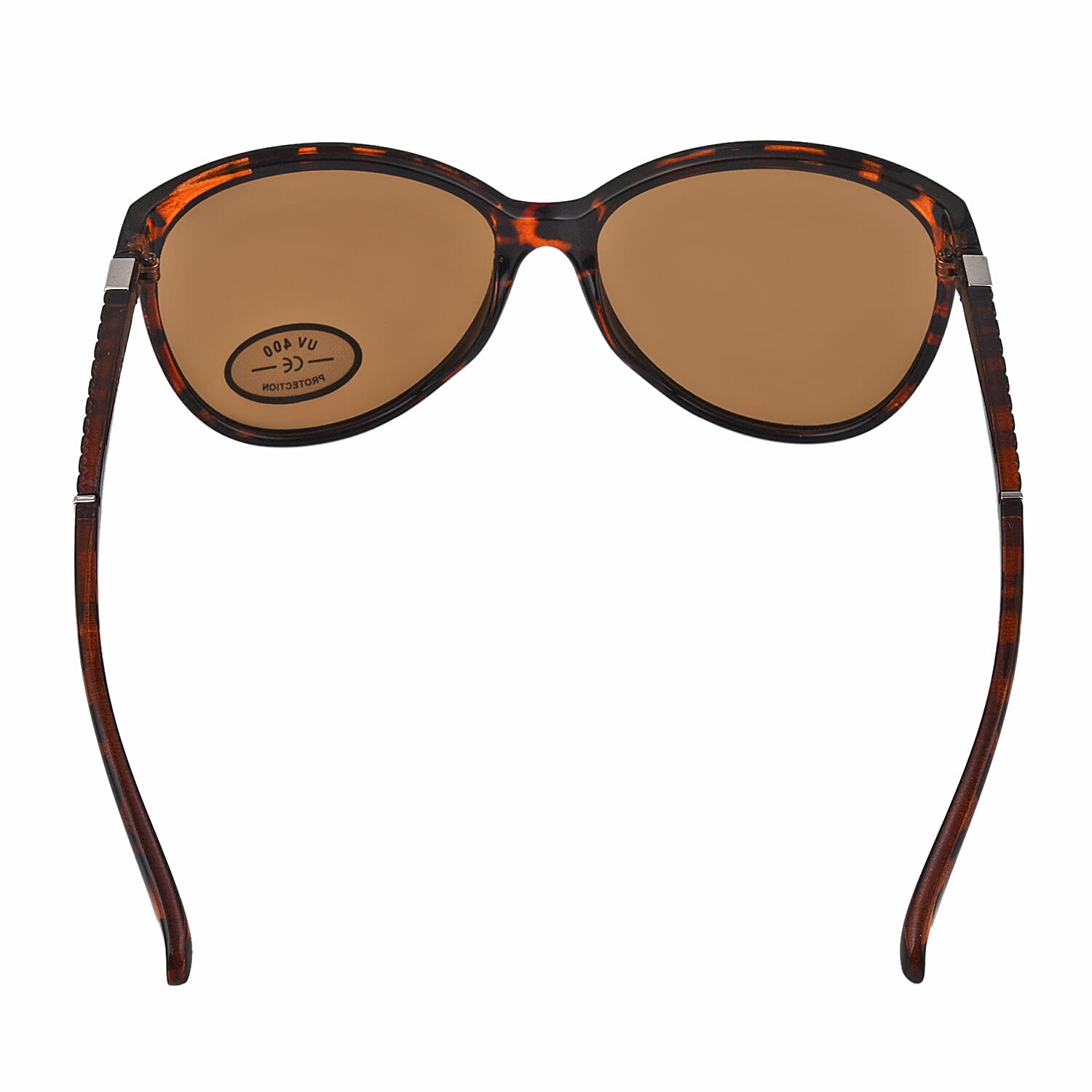 Animal Print Wayfarer Sunglasses with Polycarbonate Frame Lens - Black