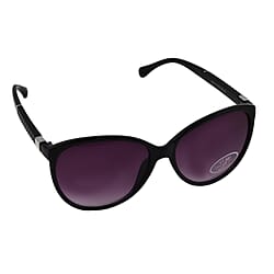 Wayfarer Sunglasses with Polycarbonate Frame Lens -  Black & Blue