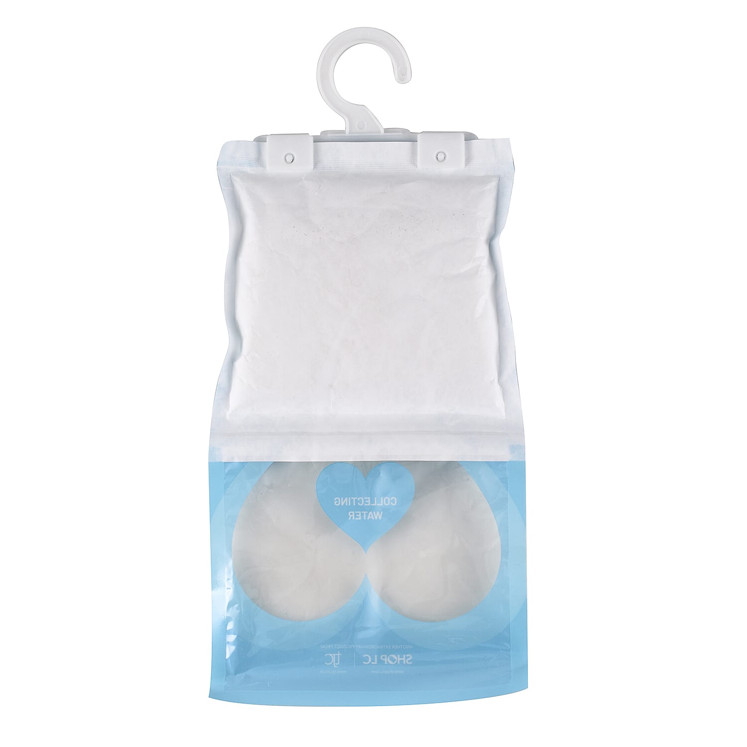 HOMESMART - Set of 5 Hanging Dehumdifier Bag, Frangrance Free, 220g Calcium Chloride per Bag, Hanging Hook