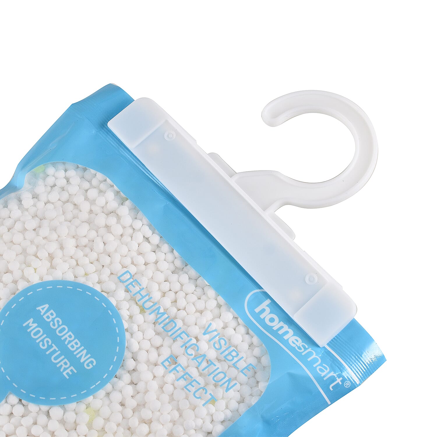 HOMESMART - Set of 5 Hanging Dehumdifier Bag, Frangrance Free, 220g Calcium Chloride per Bag, Hanging Hook