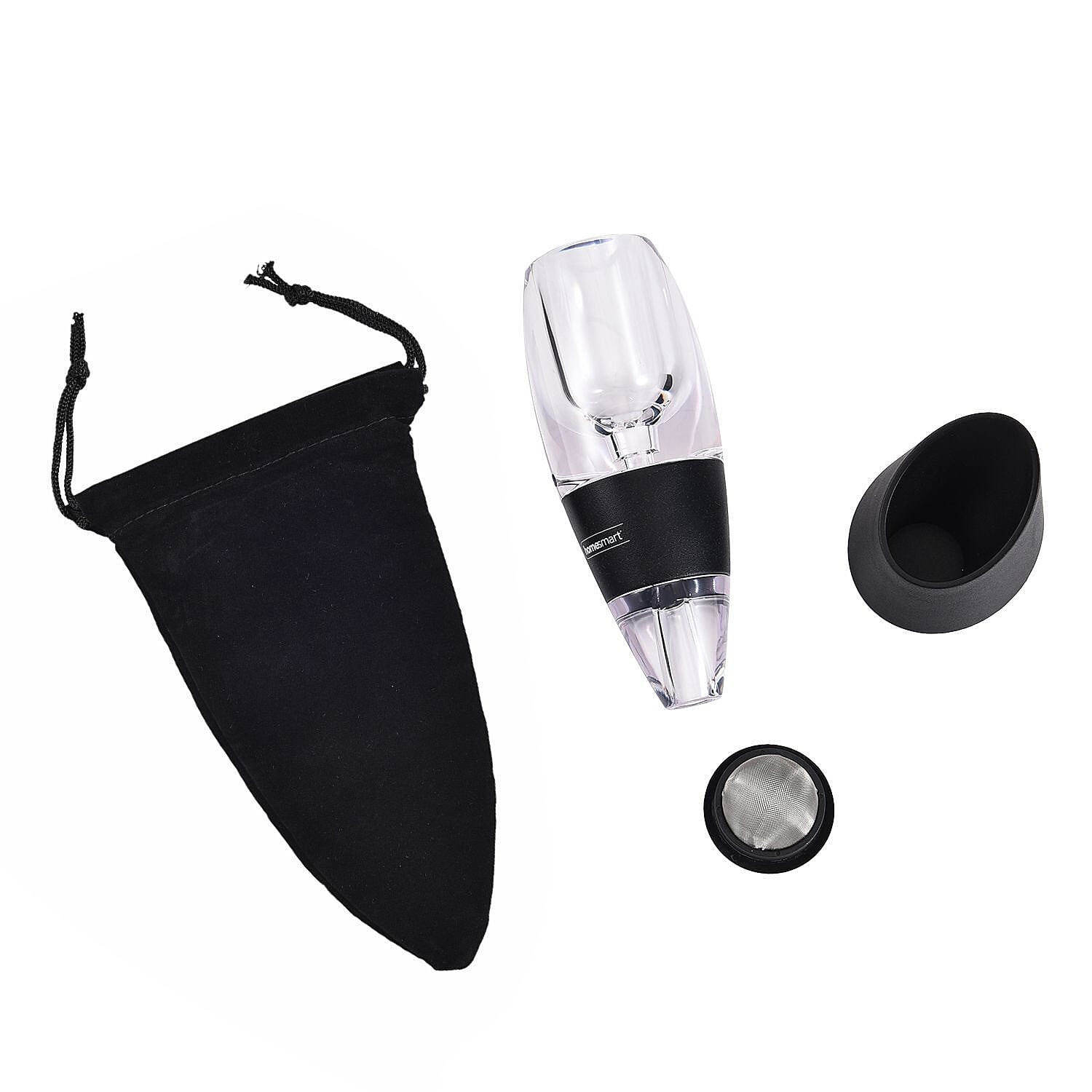 Homesmart - Magic Decanter Essential Wine Aerator - Black