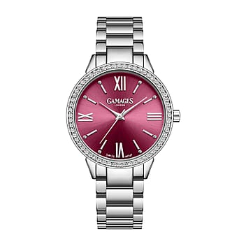 https://tjcuk.sirv.com/Products/89/2/8923911/GAMAGES-OF-LONDON-Swiss-Movement-Allure-Dawn-Raspberry-Dial-White-Aust_8923911.jpg?w=342&h=342