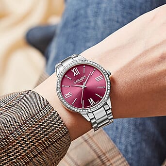 https://tjcuk.sirv.com/Products/89/2/8923911/GAMAGES-OF-LONDON-Swiss-Movement-Allure-Dawn-Raspberry-Dial-White-Aust_8923911_2.jpg?w=342&h=342
