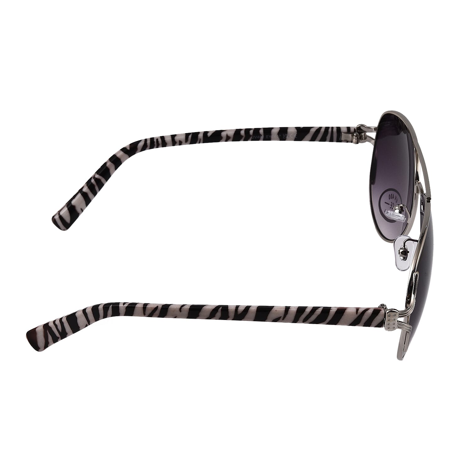 Wayfarer Sunglasses with Polycarbonate Frame Lens - Silver & Dark Blue