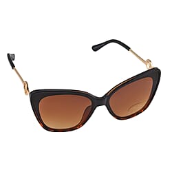 Wayfarer Sunglasses with Polycarbonate Frame Lens - Black & Gold