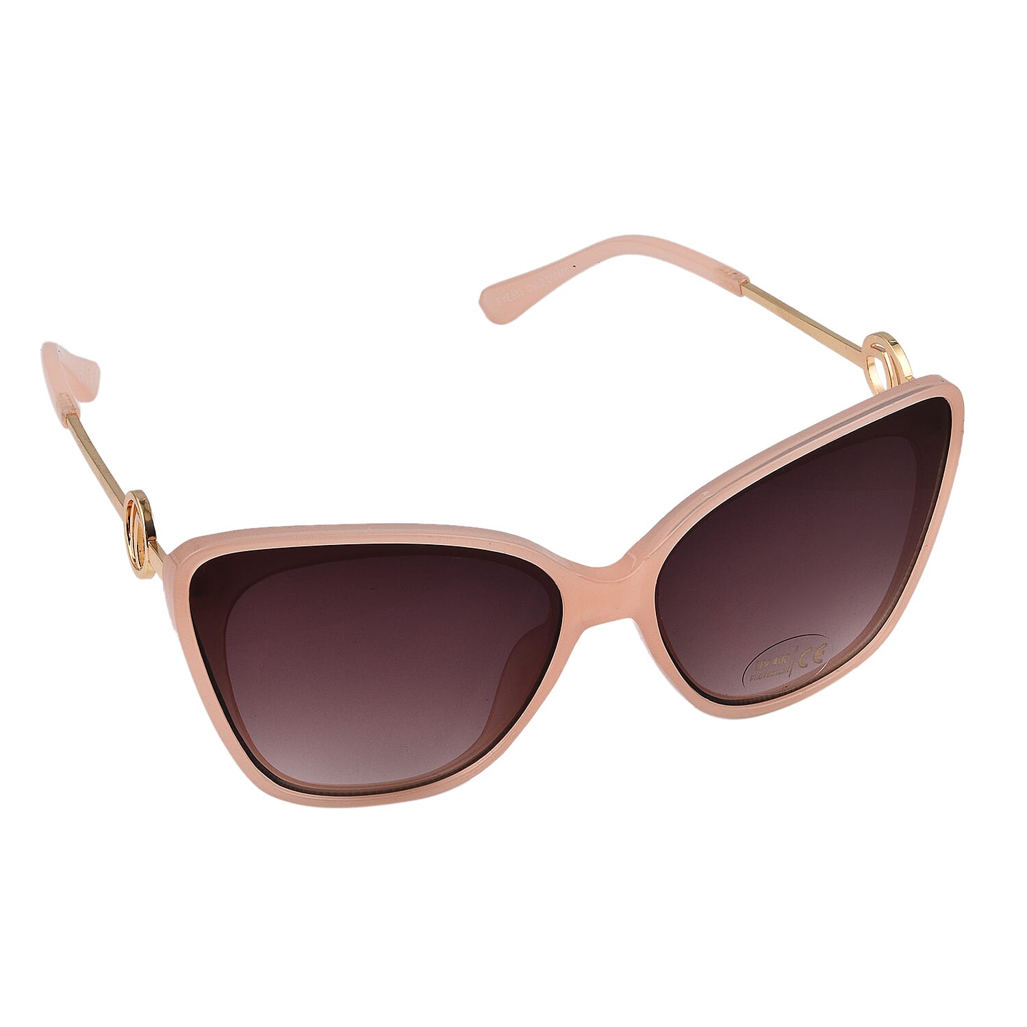 Wayfarer Sunglasses with Polycarbonate Frame Lens - Pink & Gold