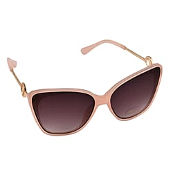 Wayfarer Sunglasses with Polycarbonate Frame Lens - Pink & Gold