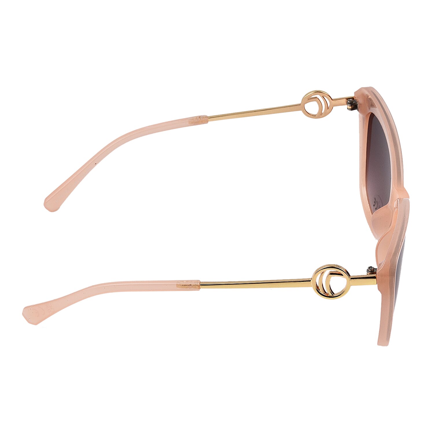 Wayfarer Sunglasses with Polycarbonate Frame Lens - Pink & Gold