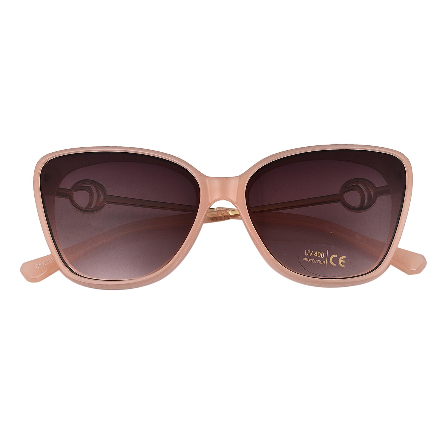 Wayfarer Sunglasses with Polycarbonate Frame Lens - Pink & Gold
