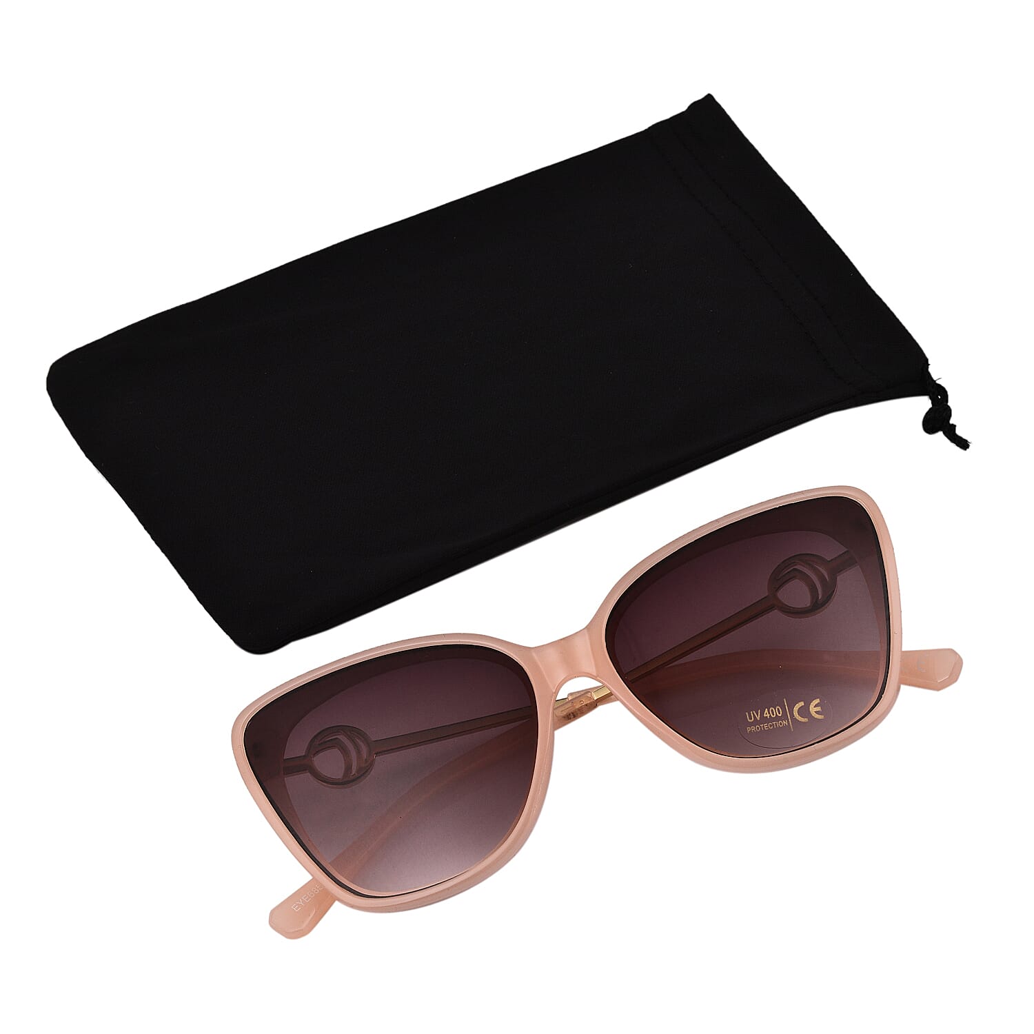 Wayfarer Sunglasses with Polycarbonate Frame Lens - Pink & Gold