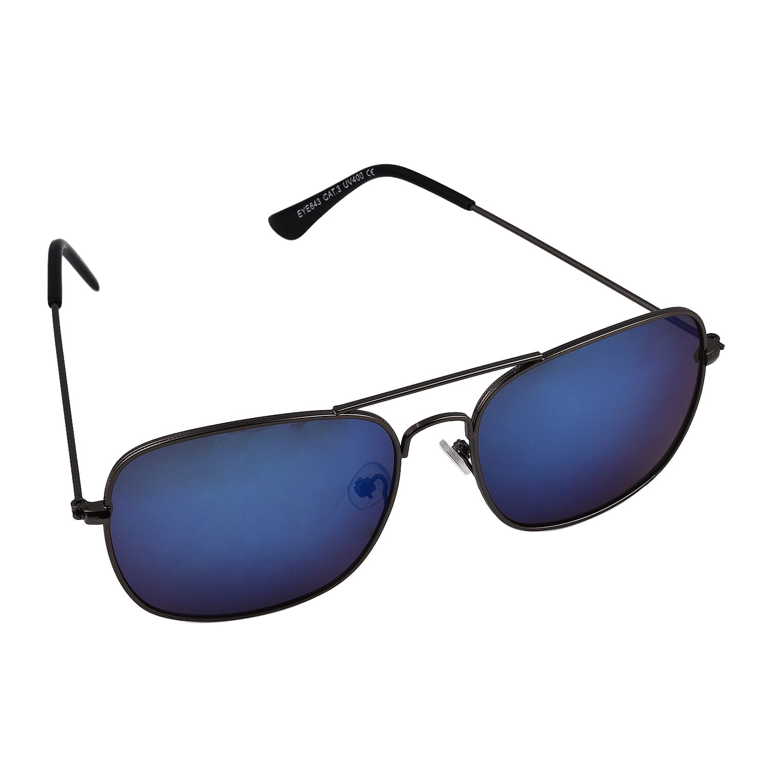 Aviator Sunglasses with Polycarbonate Frame Lens - Blue