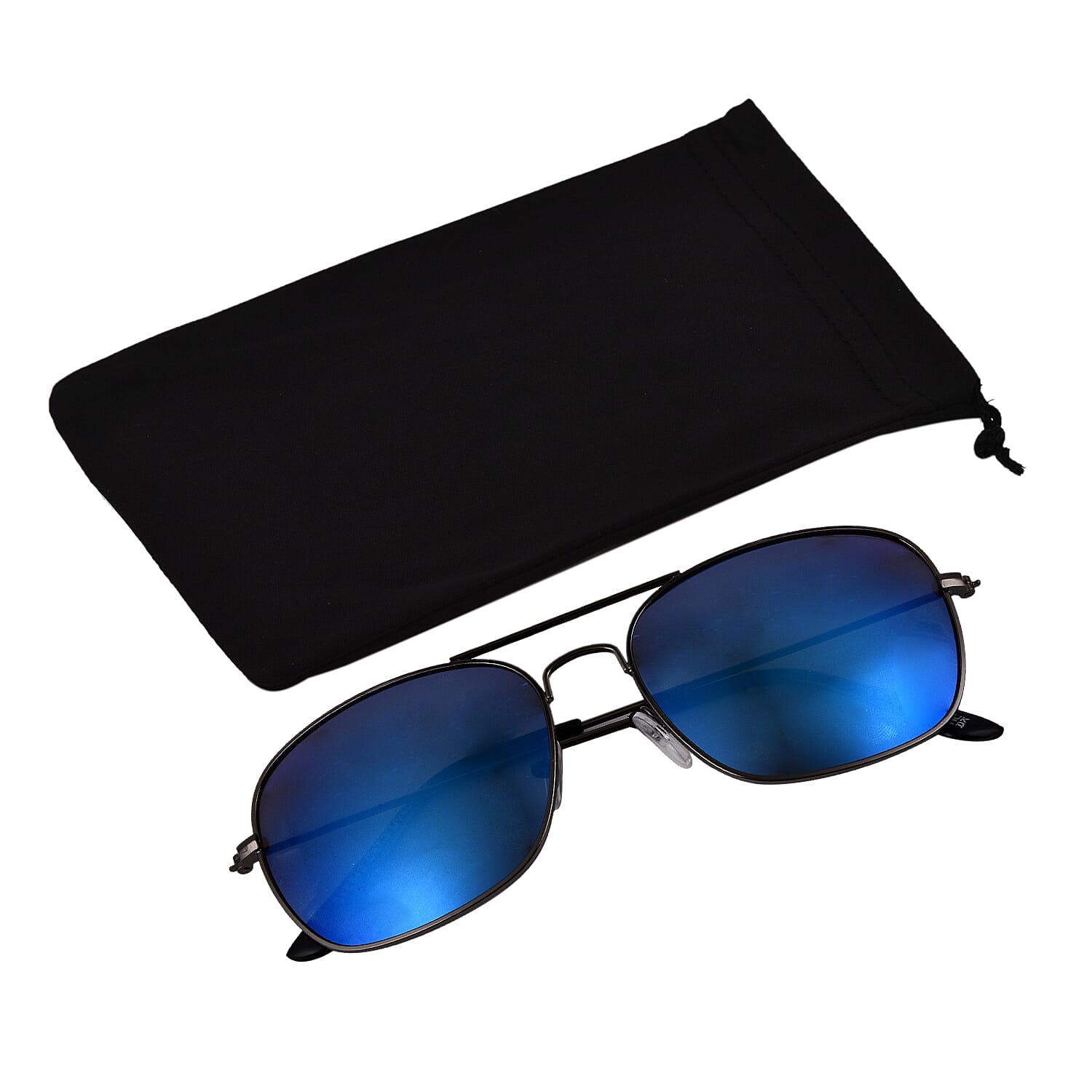Aviator Sunglasses with Polycarbonate Frame Lens - Blue