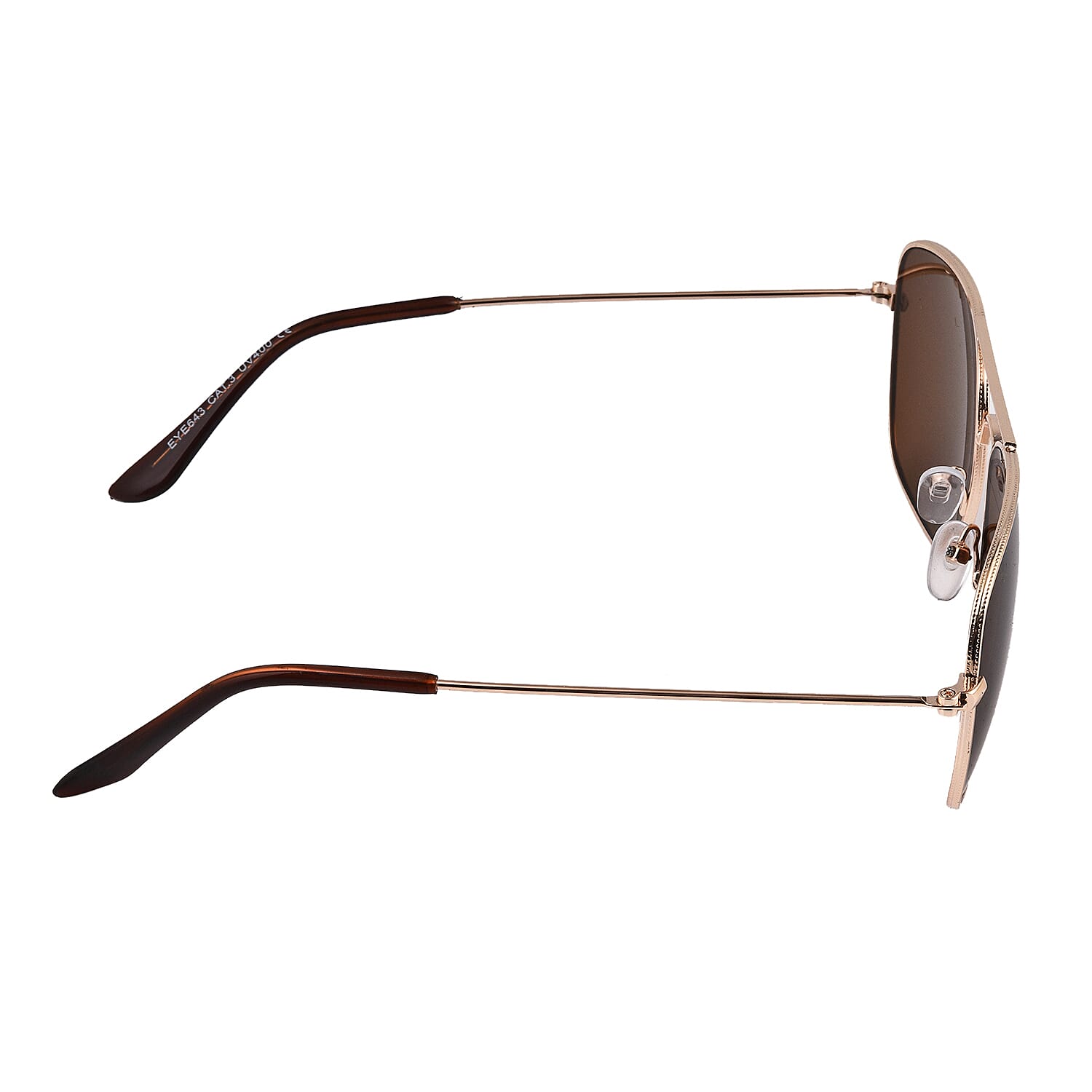 Aviator Sunglasses with Polycarbonate Frame Lens - Black & Gold