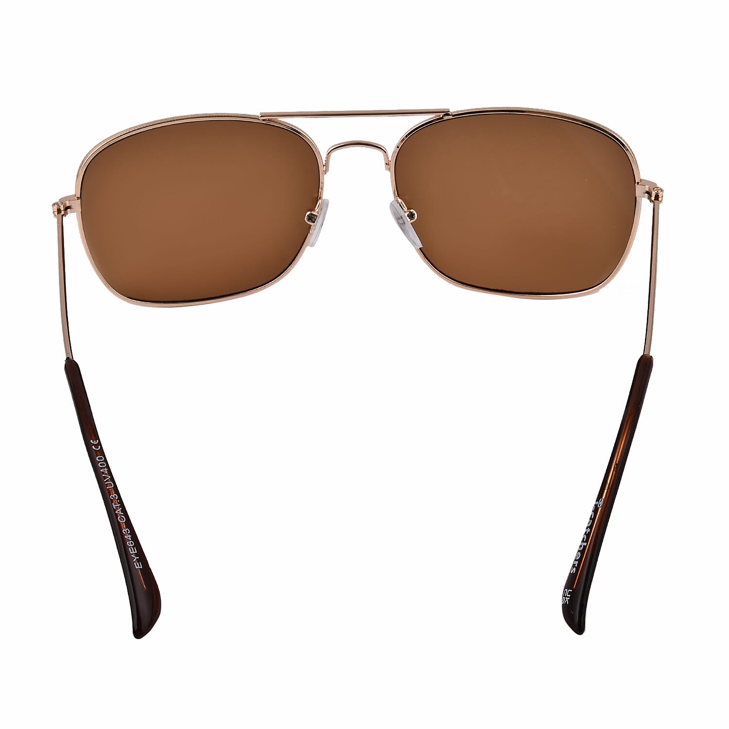 Aviator Sunglasses with Polycarbonate Frame Lens - Black & Gold