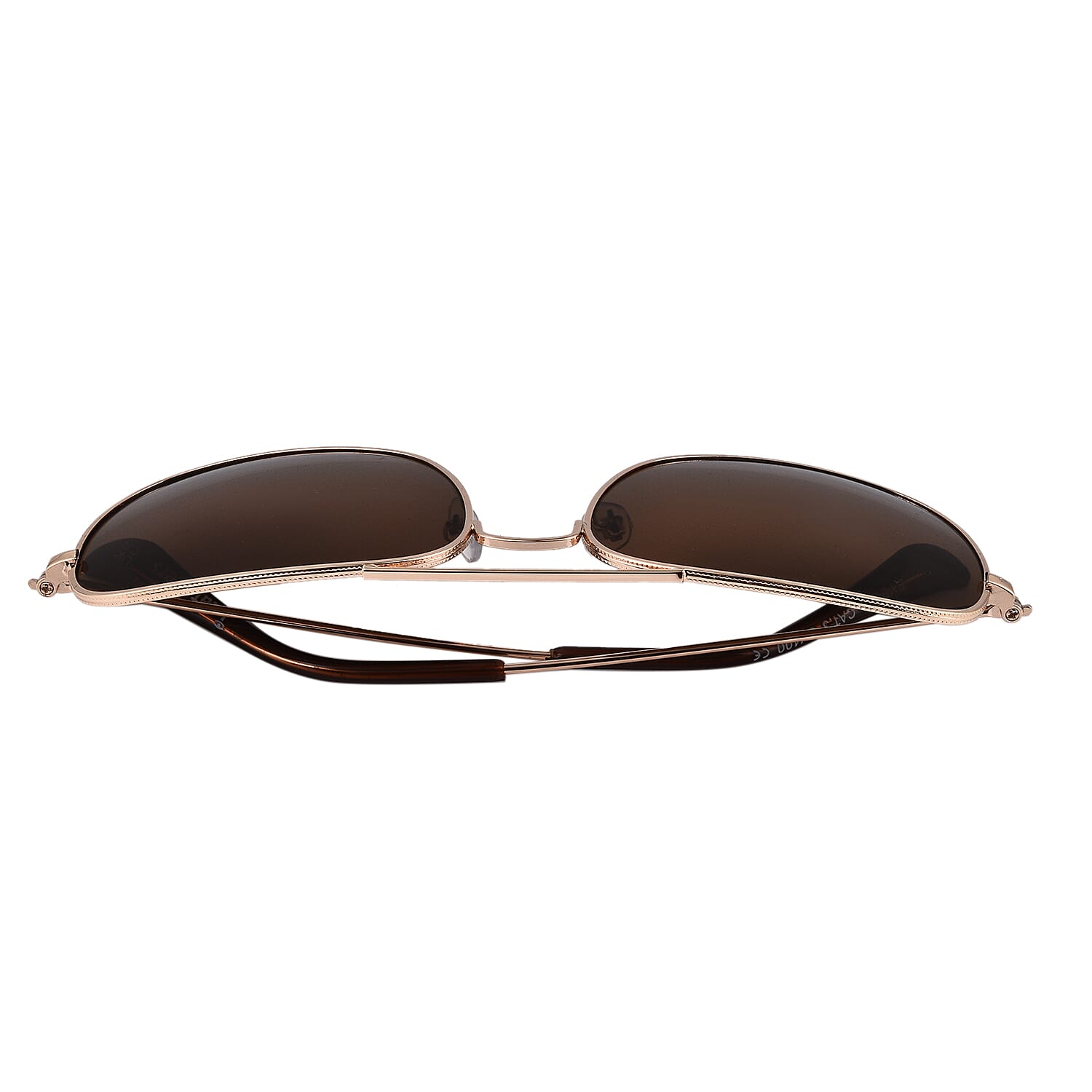 Aviator Sunglasses with Polycarbonate Frame Lens - Black & Gold