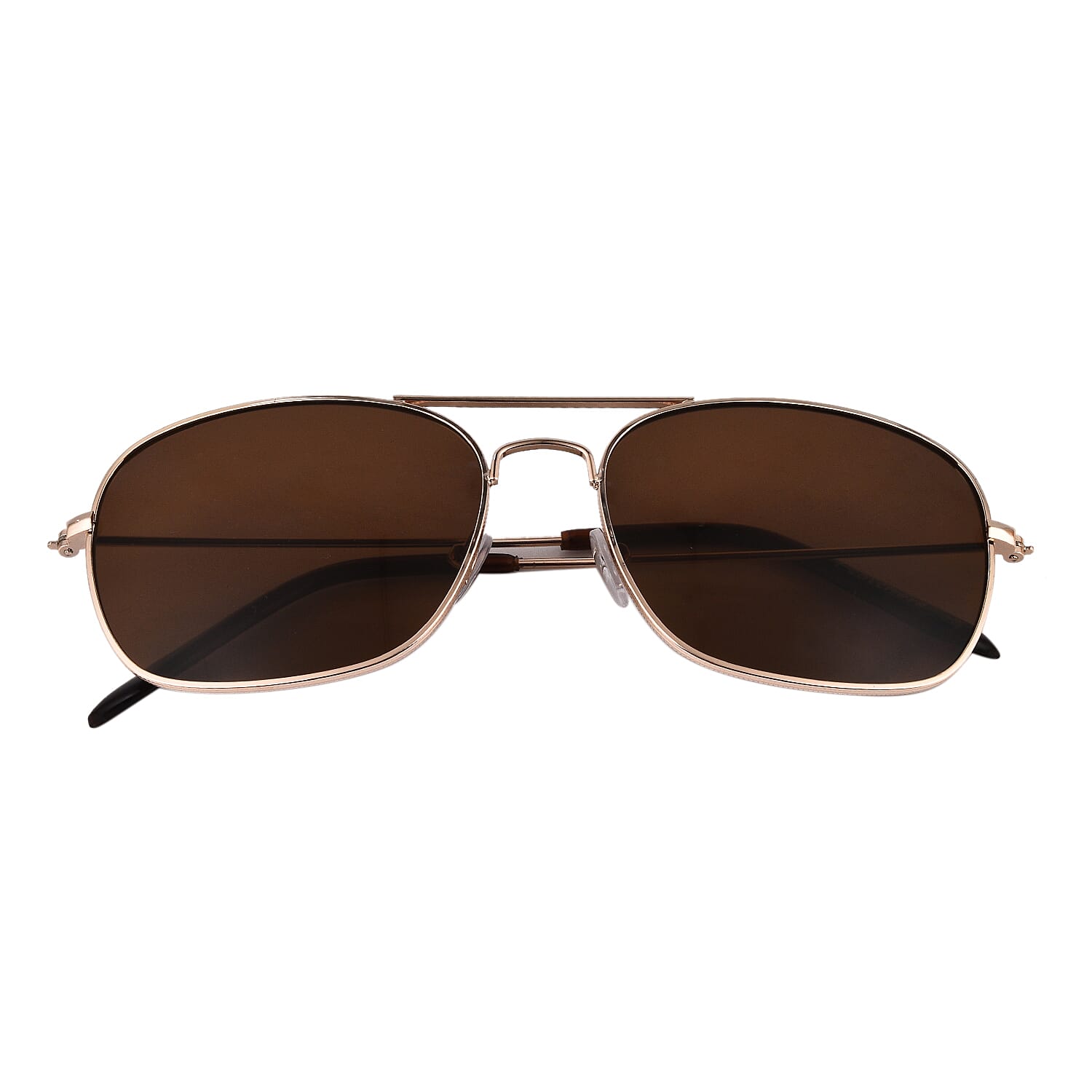 Aviator Sunglasses with Polycarbonate Frame Lens - Black & Gold