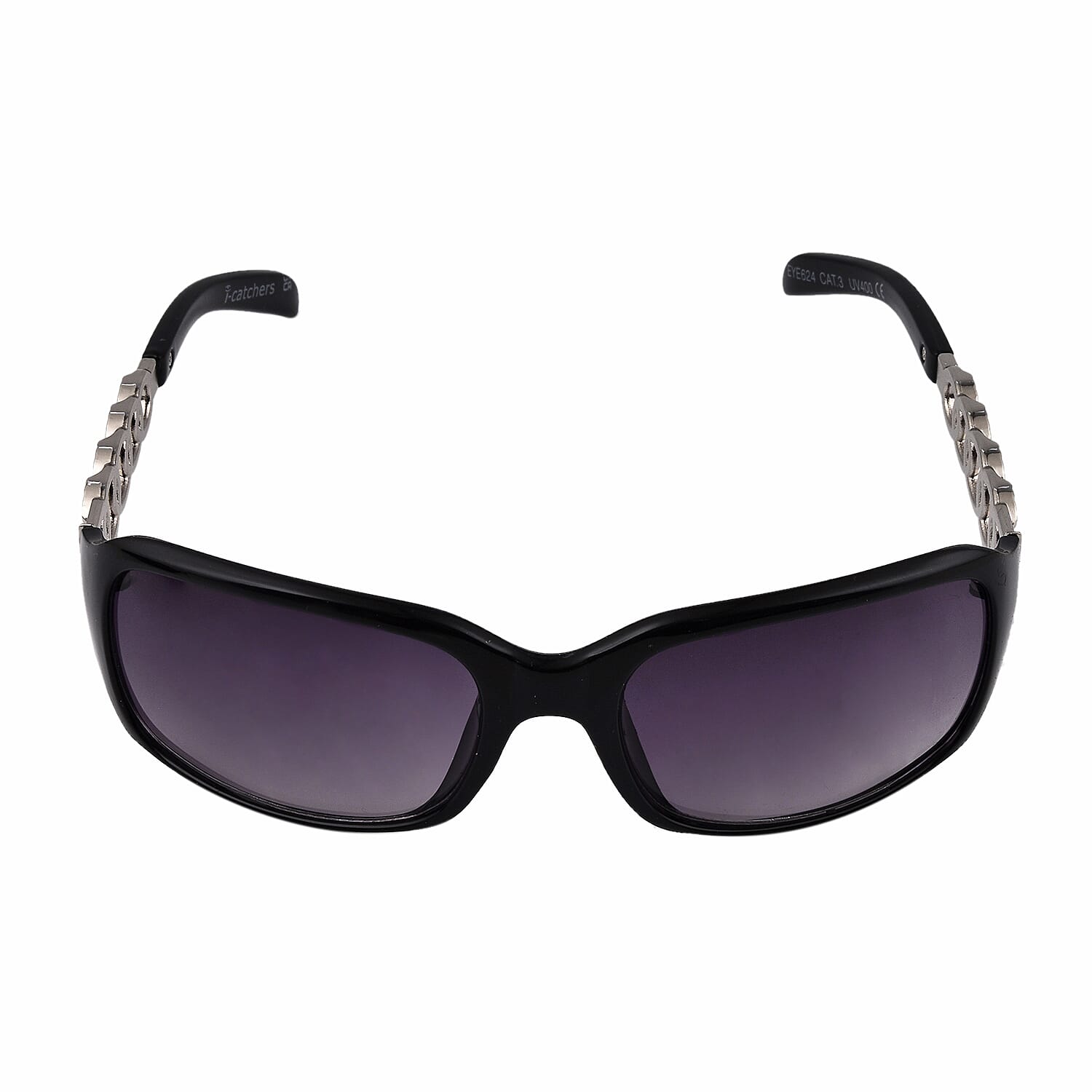 Full-Rim Sunglasses with Polycarbonate Frame Lens - Silver