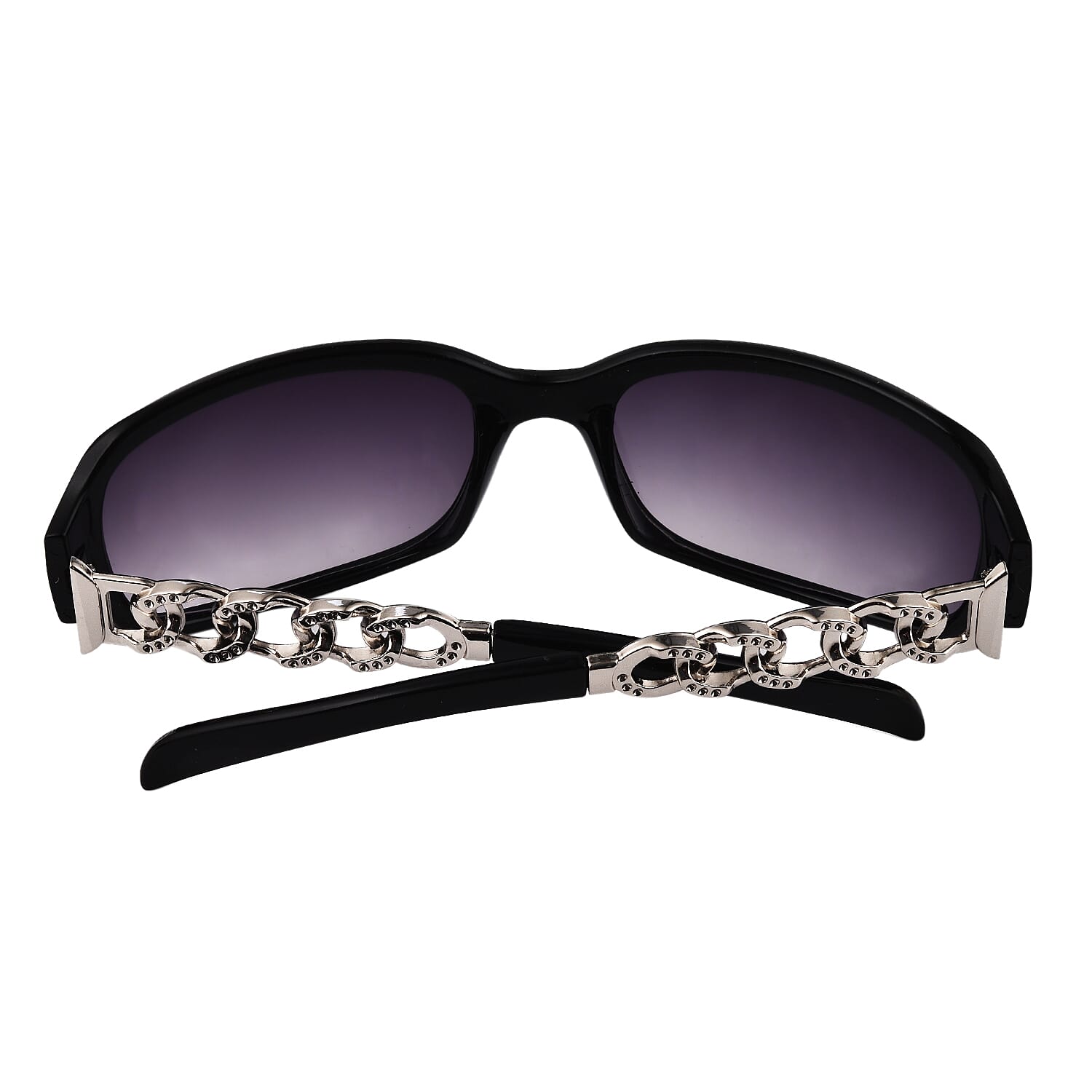 Full-Rim Sunglasses with Polycarbonate Frame Lens - Silver