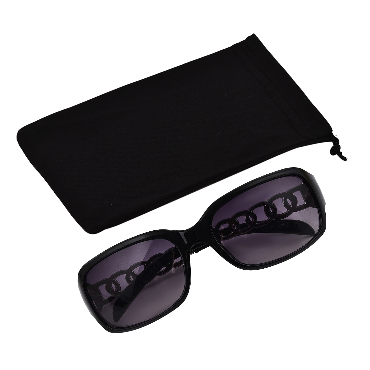 Full-Rim Sunglasses with Polycarbonate Frame Lens - Silver