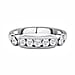 Moissanite Half Eternity Ring in Sterling Silver.