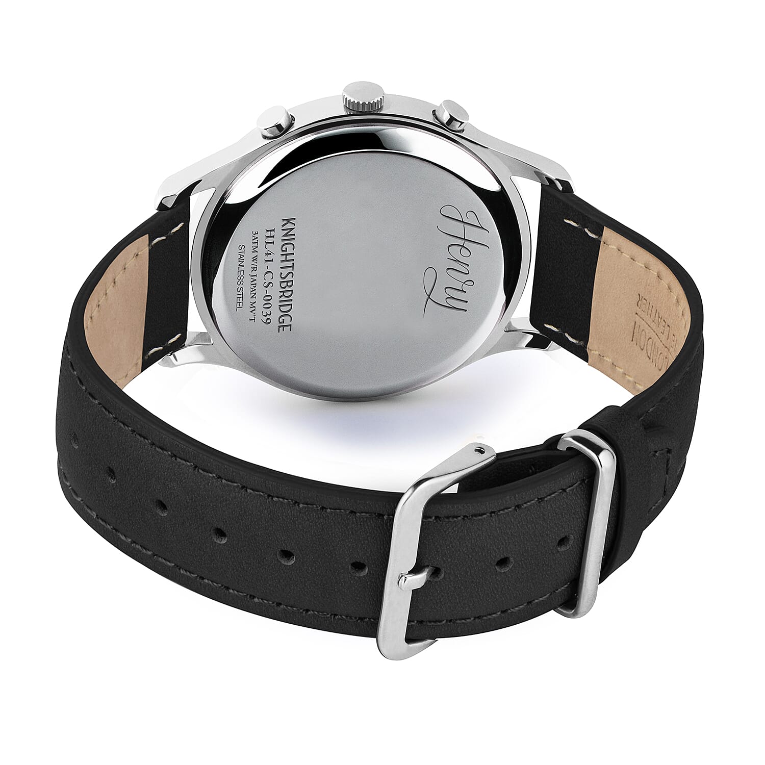 Henry London Quartz Mens Watch in Leather