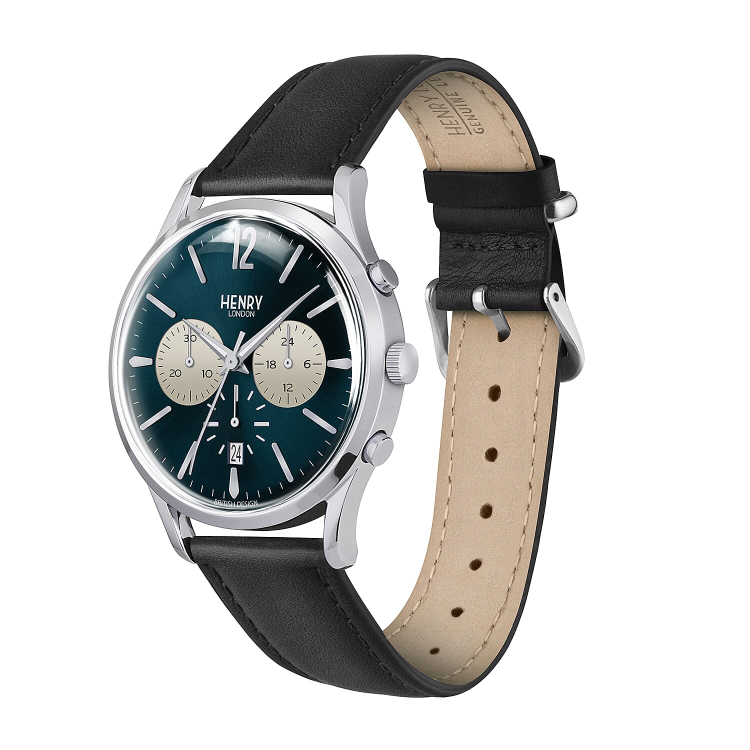 Henry London Quartz Mens Watch in Leather