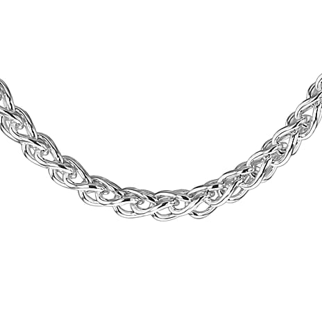High Finish Sterling Silver Spiga Chain 18 Inch High Finish Sterling Silver Spiga Chain 18 Inch