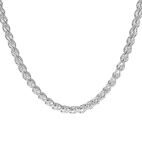 High Finish Sterling Silver Spiga Chain 18 Inch