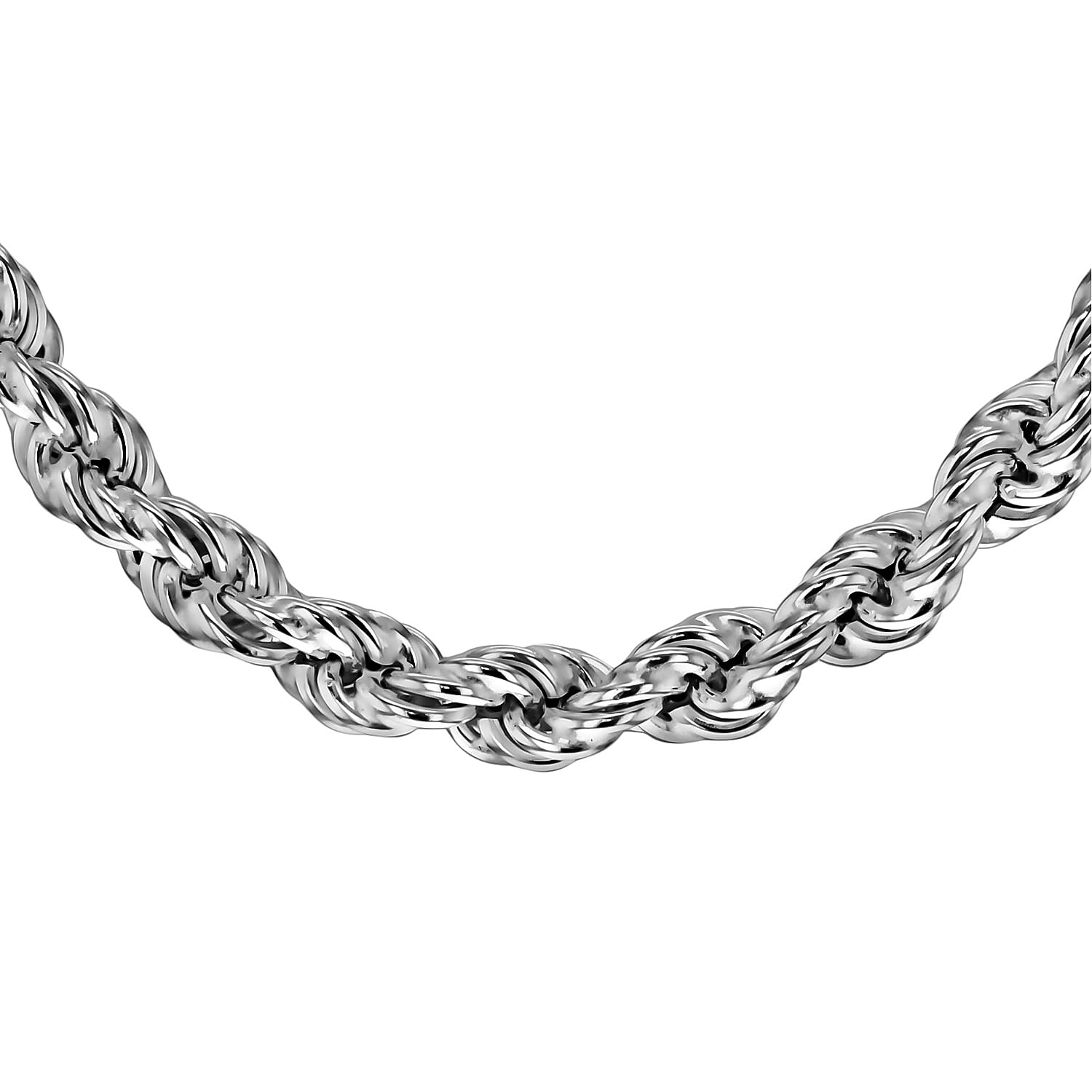 24 inch deals silver rope chain