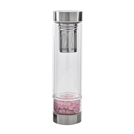 Water with Crystal Stone and Tea Infuser - Grey