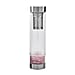 Water bottle with Crystal Stone and Tea Infuser (450ml) - Rose Quartz (with Grey Cup Cover)