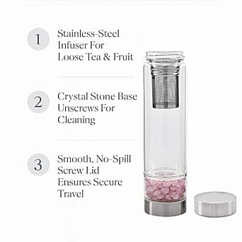 https://tjcuk.sirv.com/Products/89/2/8925637/Water-bottle-with-Crystal-Stone-and-Tea-Infuser-450ml-Rose-Quartz-with_8925637_1.jpg?w=342&h=342