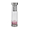 Water bottle with Crystal Stone and Tea Infuser (450ml) - Rose Quartz (with Grey Cup Cover)