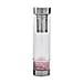 Water bottle with Crystal Stone and Tea Infuser (450ml) - Rose Quartz (with Grey Cup Cover)