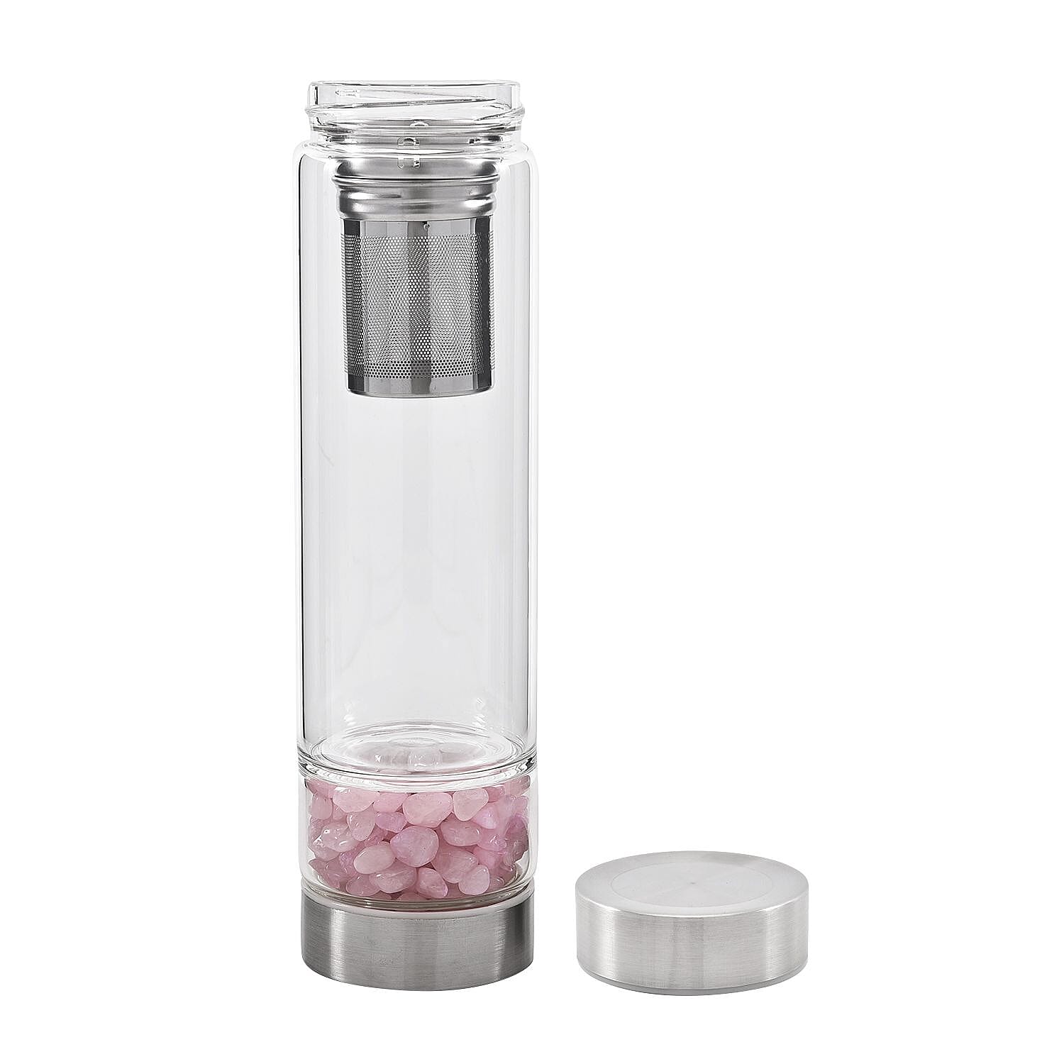 Water with Crystal Stone and Tea Infuser - Grey