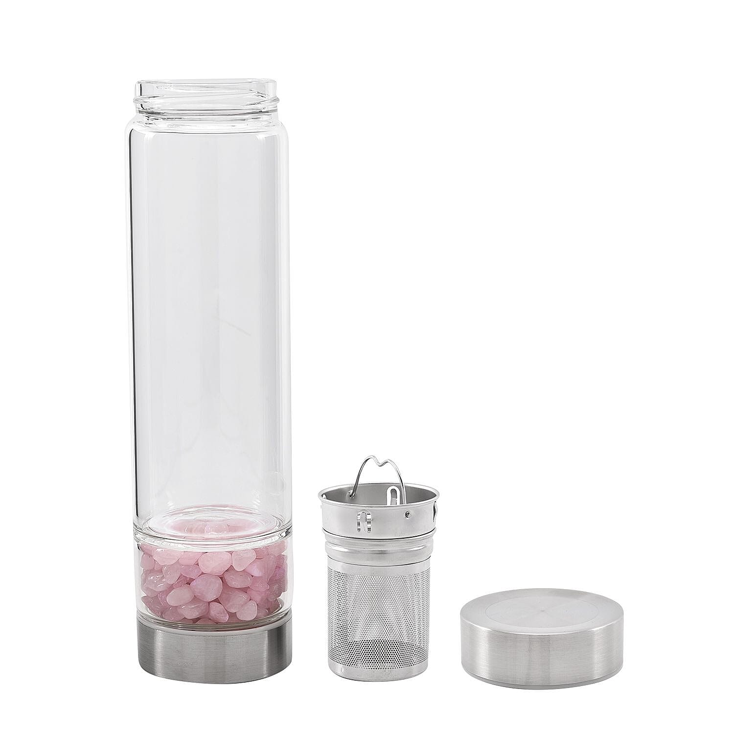 Water with Crystal Stone and Tea Infuser - Grey